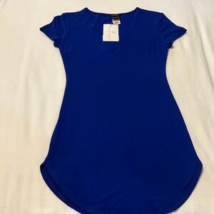 Maria Blue V-Neck Tee Women's Dress- Size Small